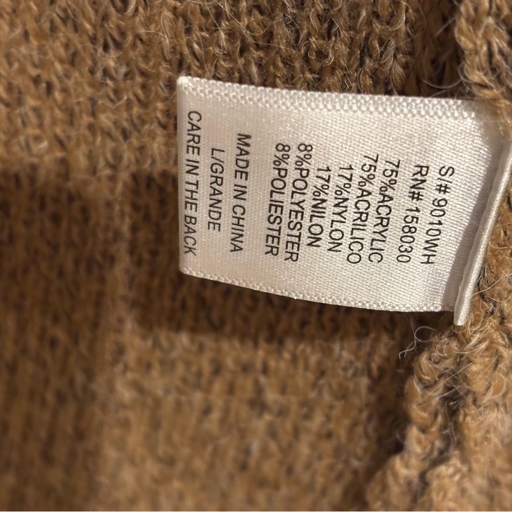 Women's Tan and Brown Cardigan - Picture 5 of 6